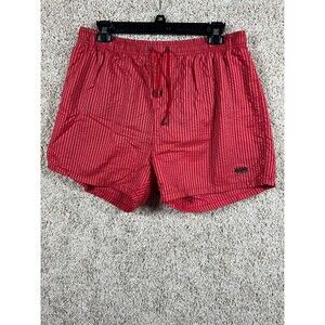 Hugo Boss Swim Strunk Short Men's Size Large Red Pockets Elastic Waist Logo